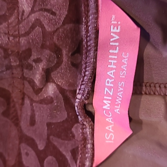 Isaac Mizrahi Live Women's Luxe Velour Pants Rich Burgundy Color 3X Size - Picture 3 of 5